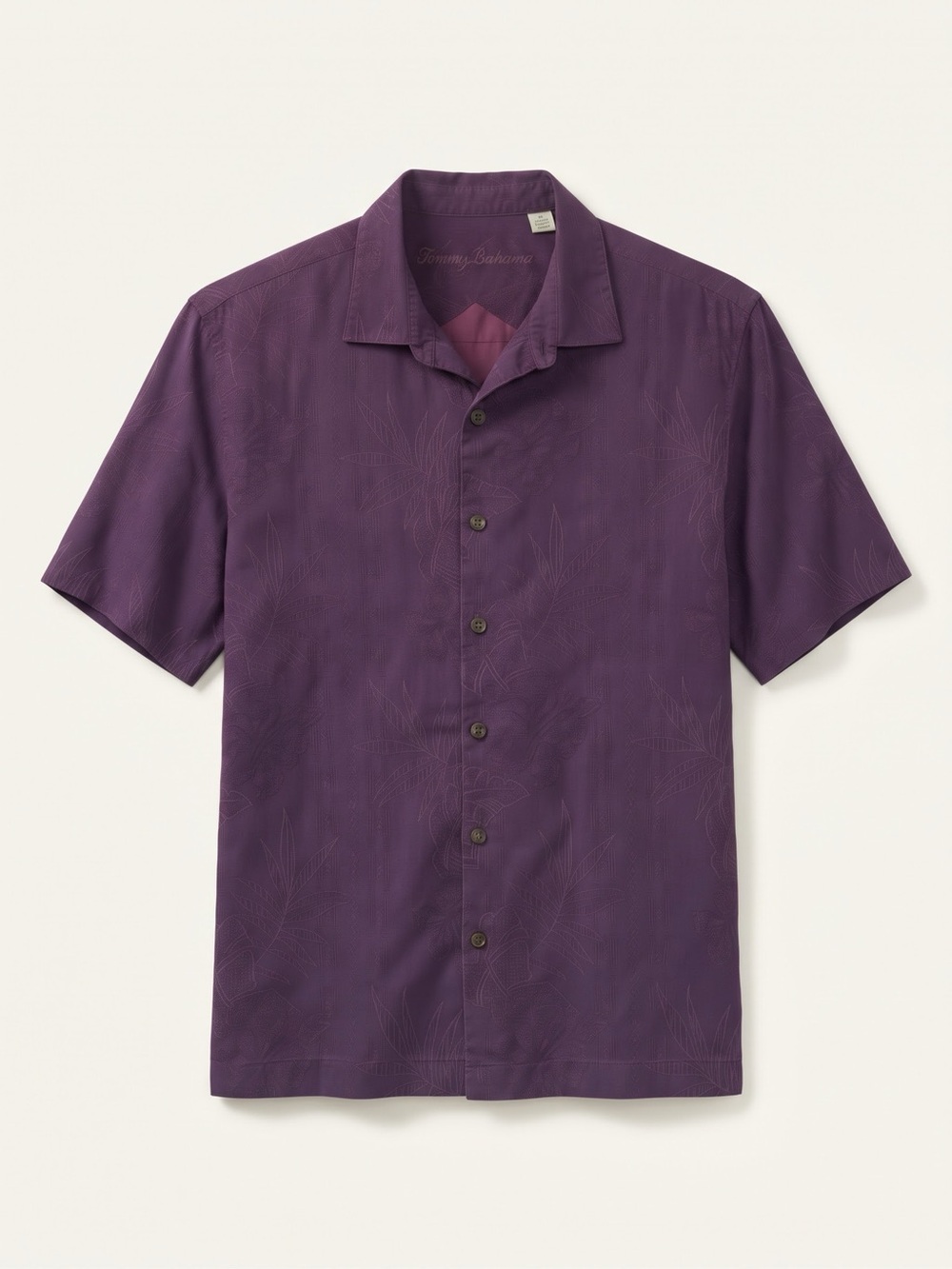 Tommy Bahama Purple Short-Sleeve Button-Front Camp Shirt